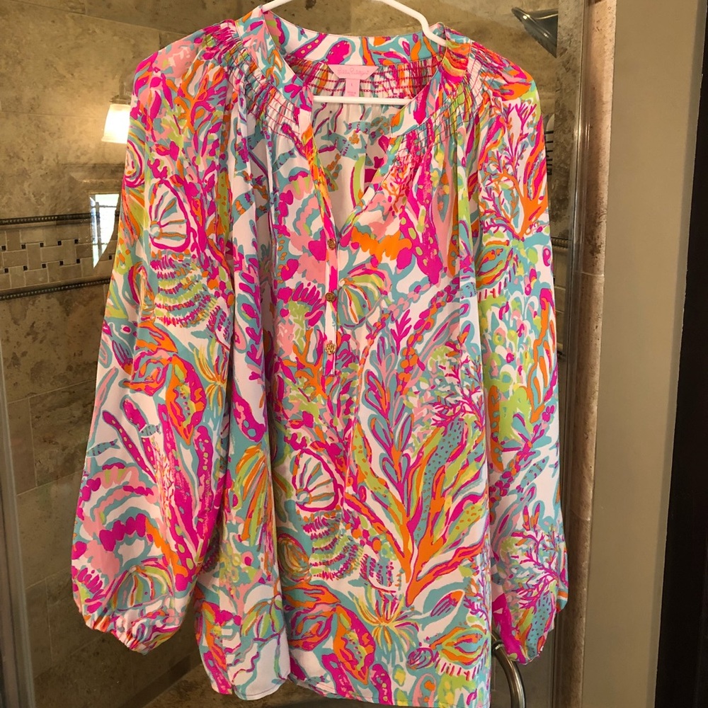 Lilly Pulitzer Elsa silk top